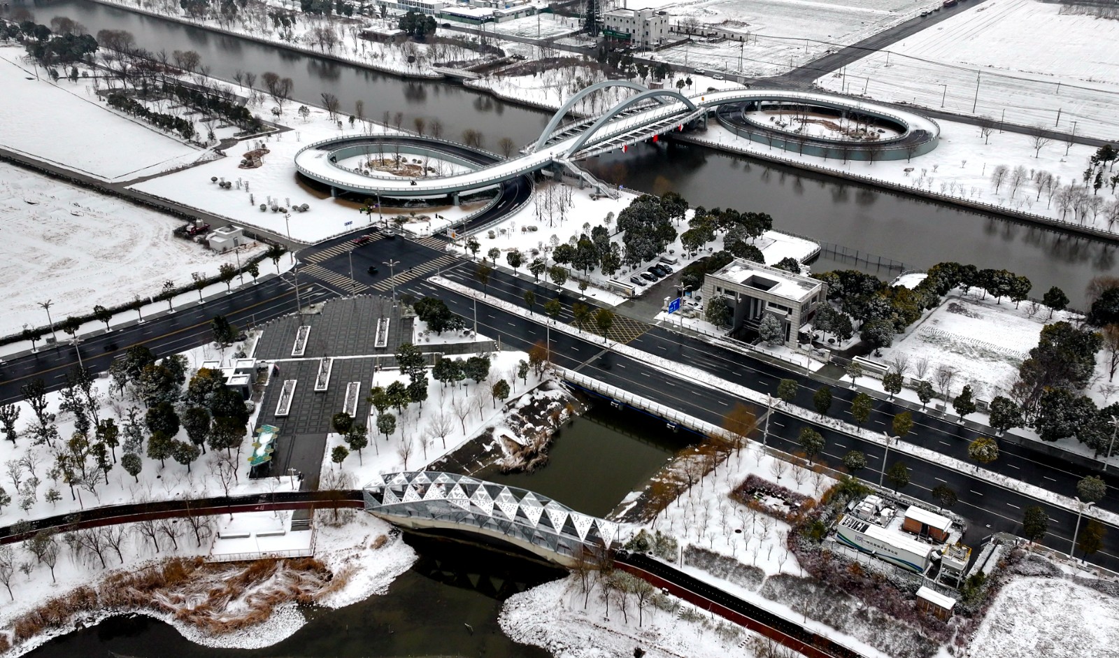 7 海安上湖 雪中双桥.JPG